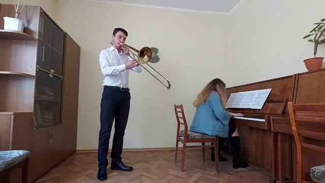 Ernst Sachse Concertino for trombone Е. ЗАКСЕ Концертино 1 ч. для тромбона з фортепіано смотреть онлайн