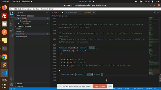 Typescript Tutorial #15 Union Type in TypeScript