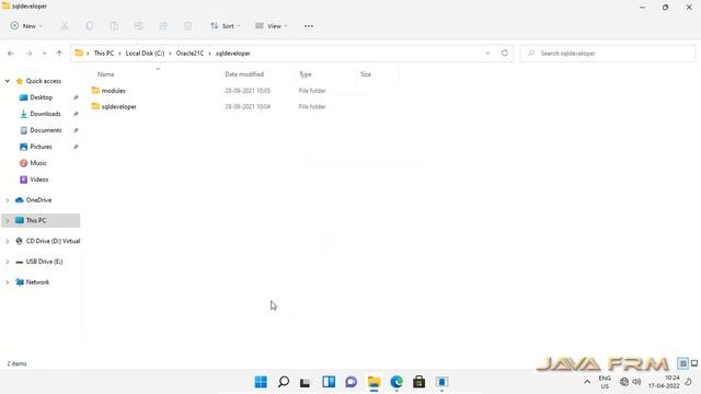 Oracle Database 21c Enterprise Edition Installation on Windows 11 and connect from SQL Developer 21