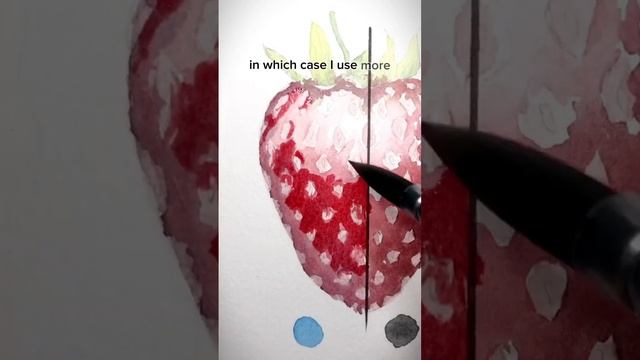 Shading black vs blue #watercolorpainting #painting #art #paintingtutorial #arttutorial #watercolor