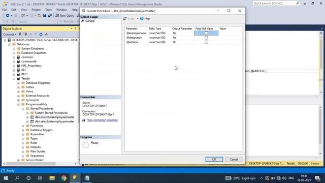 SQL Server Complete Course | SQL Server Tutorial | Insert rows using stored procedure | Part 14