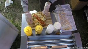 Sweet and Salty Bubble Waffle. Street Food in Minsk, Belarus