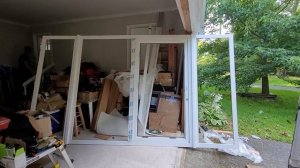 монтаж раздвижной ПВХ двери часть1.installation of a sliding PVC door part1.