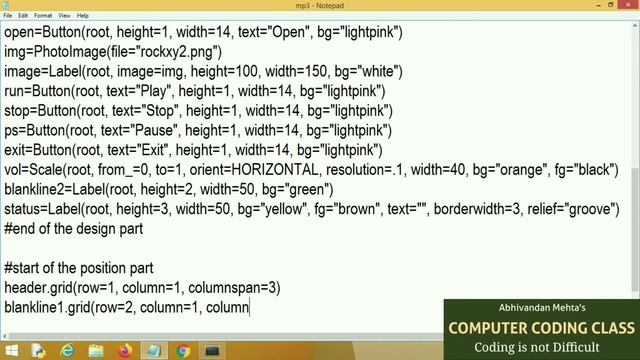 Python Tkinter MP3 Player,  Python TKinter gui tutorial, How to play Audio Files in Python, Pygame