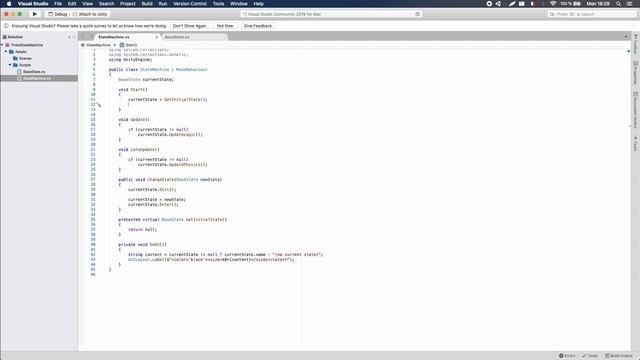 Make a basic finite state machine [Unity/C# tutorial] смотреть онлайн