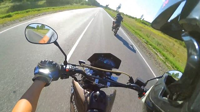 Покатушки на питбайке Ирбис ттр125 (500 подписчиков Спасибо) смотреть онлайн