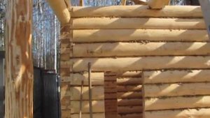 Строительство сруба бани 4х4+2 из бревна