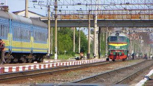 Тепловоз М62-1719 следует резервом по ст. Хмельницкий
