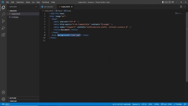 How To Add Background Image in Html Visual Studio Code смотреть онлайн
