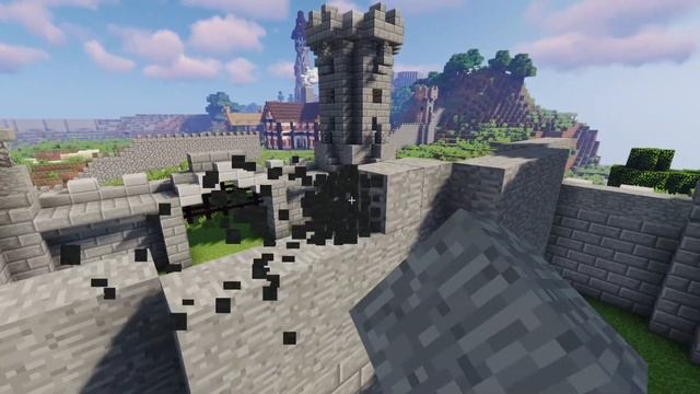 КАК ПОСТРОИТЬ ЗАМОК В МАЙНКРАФТ . СРЕДНЕВЕКОВЫЙ ЗАМОК В МАЙНКРАФТ ЛЕГКО