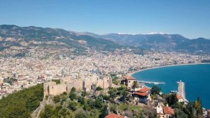 Alanya ( Turkey ) from drone - 4K