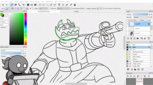 Late Night Work On DnD Art (Dragonborn Artificer)