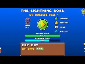 THE LIGHTNING ROAD  | Прохождение 100% Easy Demon ПЕРВЫЙ ДЕМОН