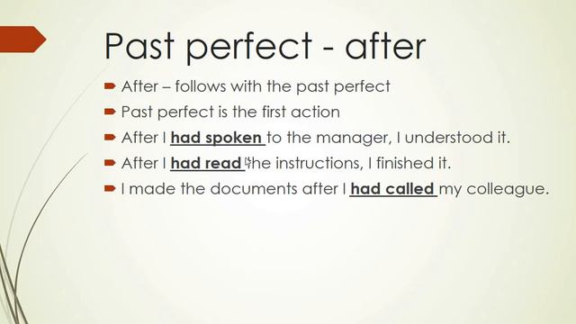 Past perfect 6 - after смотреть онлайн