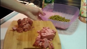 Вкусный салат с шампиньонами