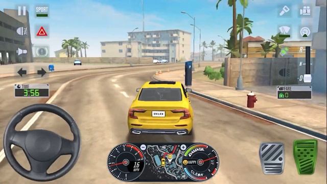 Taxi sim 2020 ???l Volvo S60 taxi driving miami city l android iOS gameplay