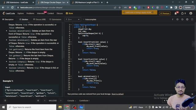 641. Design Circular Deque | LEETCODE MEDIUM смотреть онлайн