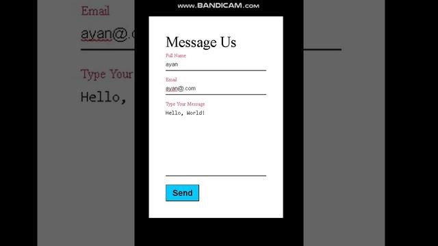 Contact Form using CSS & Regex | code with ayan | link in Description