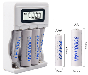 Аккумуляторные батареи PALO 1,2 в AA 3000 мАч Ni-MH и зарядное устройство с Алиэкспресс