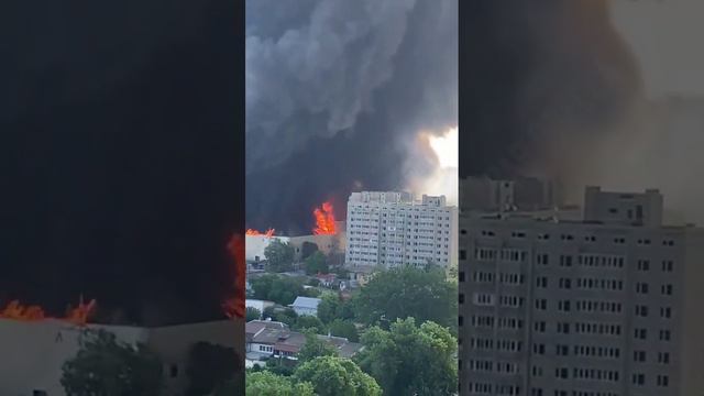 Пожар в городе Одесса.