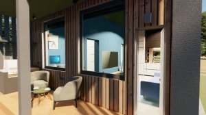 Бюджетный каркасный дом 6 х 6 / экстерьер, интерьер, планировка.