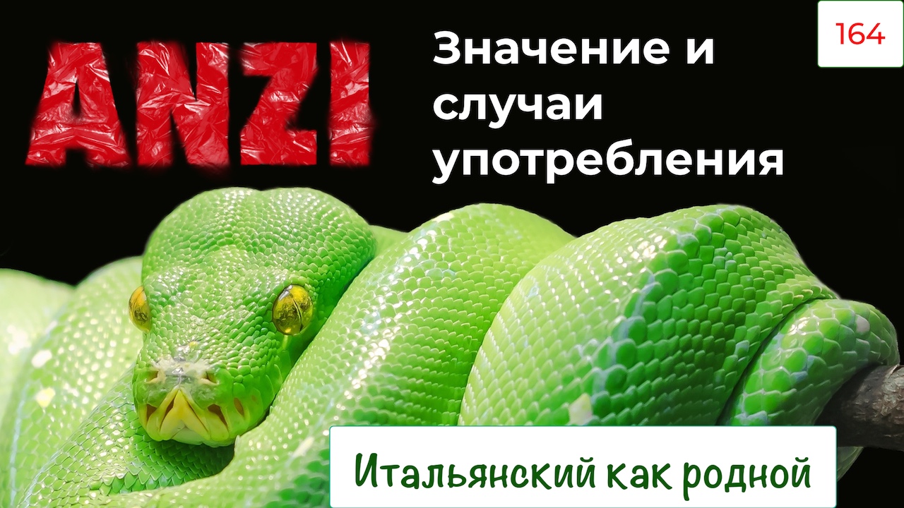 Значение и фразы с со словом ANZI на итальянском языке – 164
