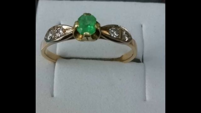 ?СОВЕТСКОЕ ЗОЛОТО?ИЗУМРУДЫ в украшениях/ЗОЛОТО СССР/ USSR, Soviet gold with Emerald, Zümrüt ☆583