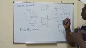 GCE Volume of a Frustum (squares base pyramid) - Mensuration