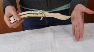 Нож бабочка тренировочный | Деревянный нож бабочка