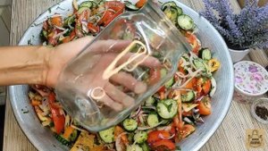 Летний салат из свежих овощей на зиму! Шакароб - Сохрани лето в банке!
