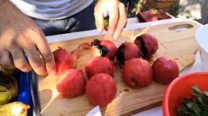Салат из овощей(помидор,баклажан,перец болгарский,острый перец)на мангале.