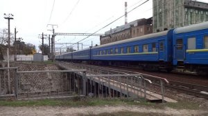 [UZ] SKODA ЧС7-307 с поездом №120 Львов → Запорожье-1 недалеко от ст.Запорожье-1