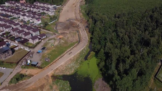 Строительство автодороги М-12 Москва Казань в районе Павлино Форест плюс автор видео. смотреть онлайн