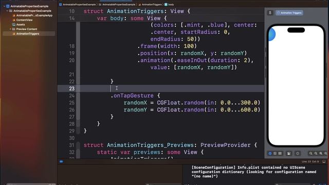 SwiftUI 4 : Animation Trigger OnTapGesture смотреть онлайн