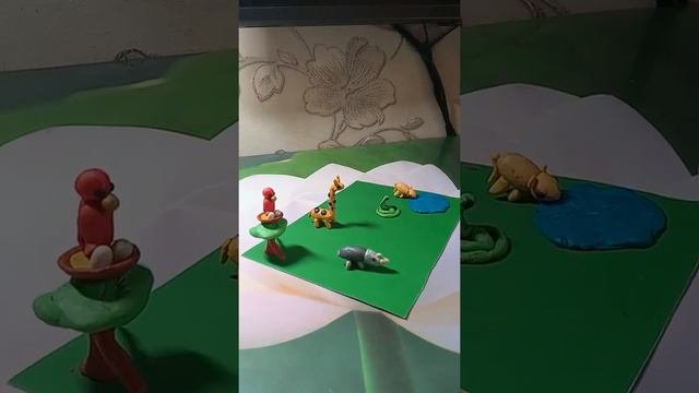 Африканские животные из пластилина.