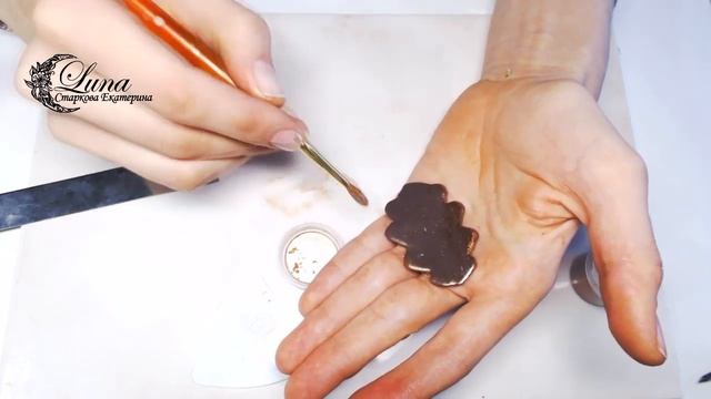 Кулон Медный лист из полимерной глины / Pendant Copper leaf, polymer clay tutorial смотреть онлайн