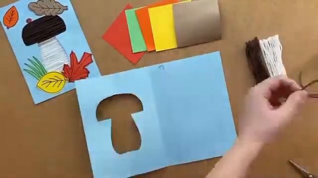 Поделка «грибочки». Аппликация смотреть онлайн