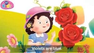 Roses are red || English Nursery Rhyme with Lyrics | Popular English  Poem for Kids | Anikidz