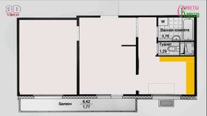 Реновация. Двухкомнатная квартира. План перестройки жилья. Свой индивидуальный проект.