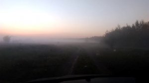 Дорога через туман на таежную речку. Красота неописуемая!