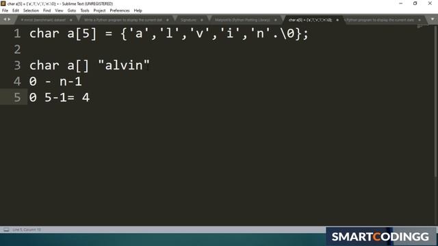 smart coding || String in C Programming (char array, string literal)