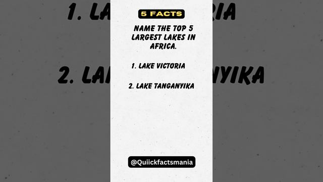 top 5 largest lakes in Africa