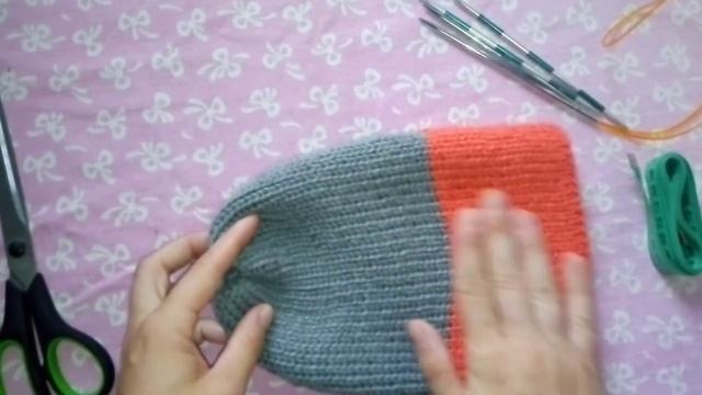 Шапка-тыковка с аккуратной макушкой резинкой 1_1. Шапка из пряжи Gazzal Beby Wool
