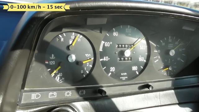 Mercedes W123/300D Turbo acceleration 0-160 km/h.