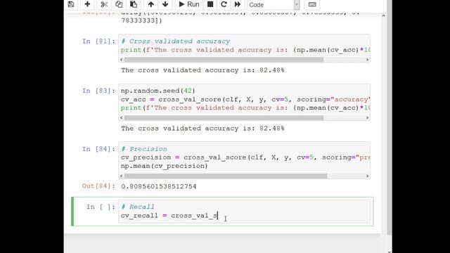 Evaluiating a machine leaning model - FINALLY using the scoring Paramter - 50 смотреть онлайн