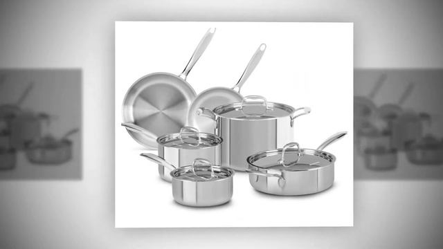 KitchenAid KCTS10SLST Tri-Ply Stainless Steel 10-Piece Cookware Set - Stainless Steel смотреть онлайн