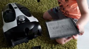 Замена бумажного фильтра в пылесосе  Samsung.