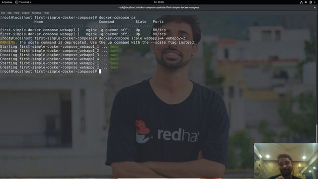 7. Docker Compose (in Hindi) : Scale, Top