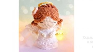 МК по вязанию амигуруми Ангел крючком. Автор: @littleyarnpotato
