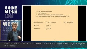 Ron Pressler - Finite of sense & infinite of thought | Code Mesh LDN 18